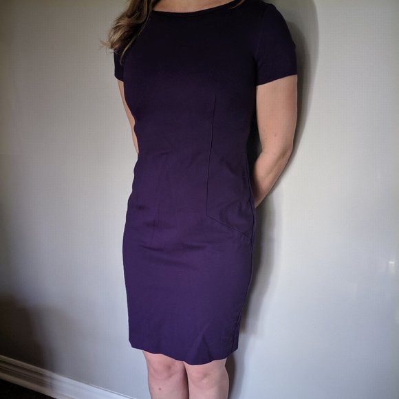 Purple fitted dress - Picture 1 of 2